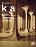 Cover «k+a 2023.1 : In die Tiefe | En profondeur | In profondità»