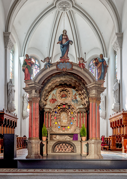 Das Heiliggrab in der Pfarrkirche Rothenthurm. Foto Georg Sidler, Schwyz, 2021