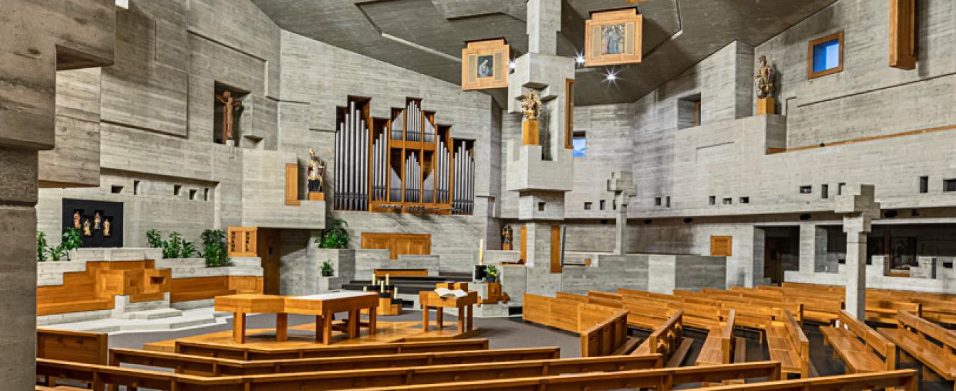 Plans de l'église d'Hérémence, de l'ensemble aux détails