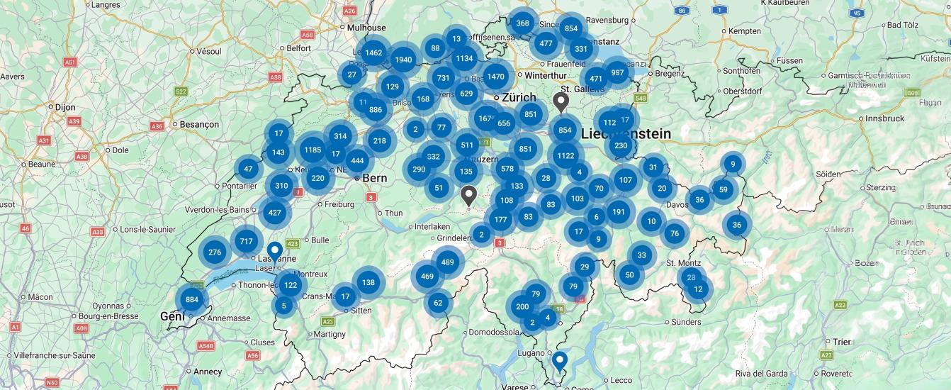 KdS-online Karte Schweiz
