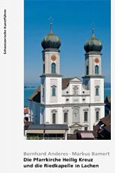 Die Pfarrkirche Heilig Kreuz und die Riedkapelle in Lachen. Kanton Schwyz