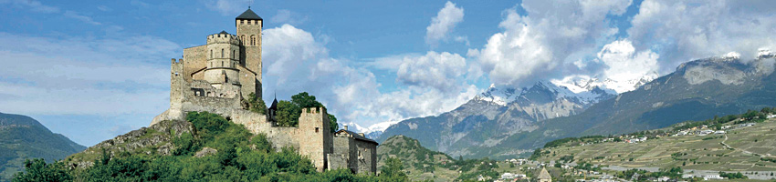 Le bourg capitulaire et l’église de Valère à Sion